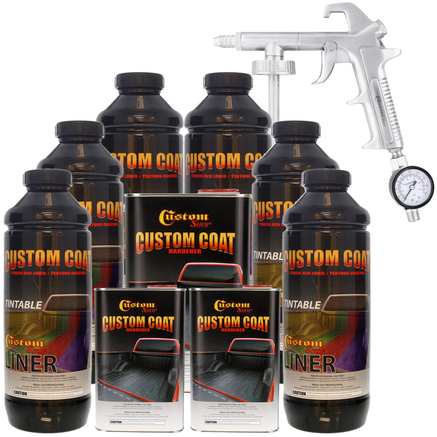 Bed Liner CUSTOM COAT TINTABLE 6L Urethane SprayOn Truck Kit w/FREE