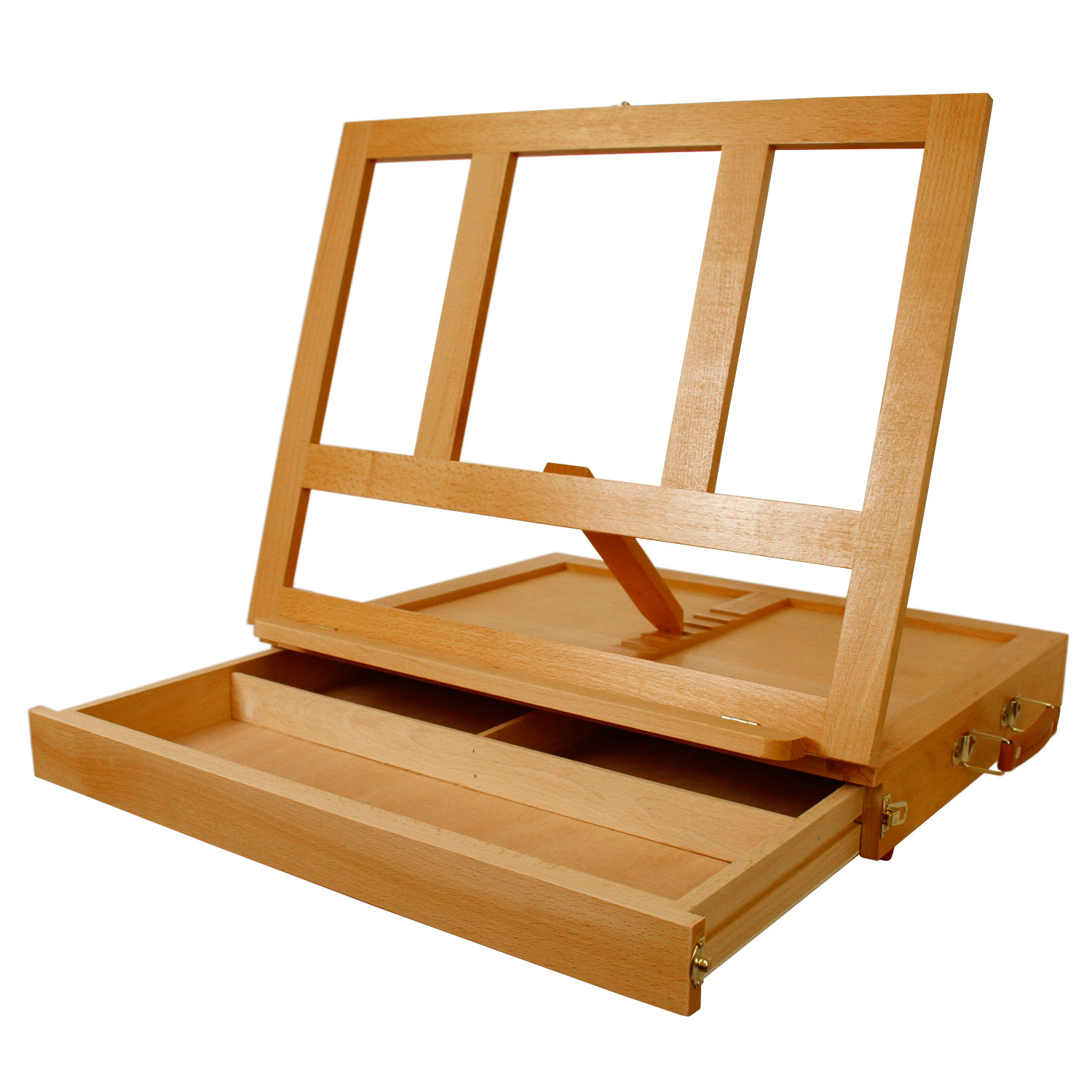 Extra Large 20" Wide Adjustable Wood Desktop Art Easel with Large 2