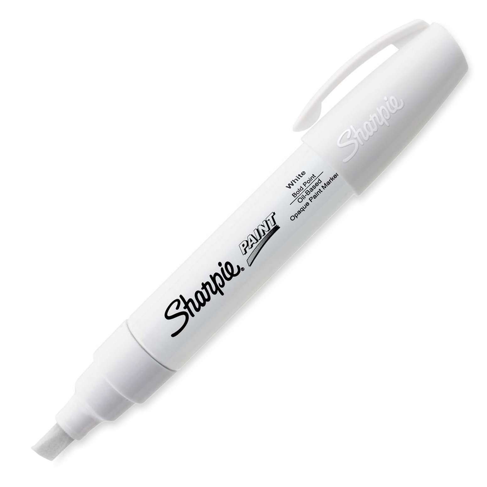 Sharpie Paint Marker Pen Oil Based Bold Point White Box of 6 Markers eBay