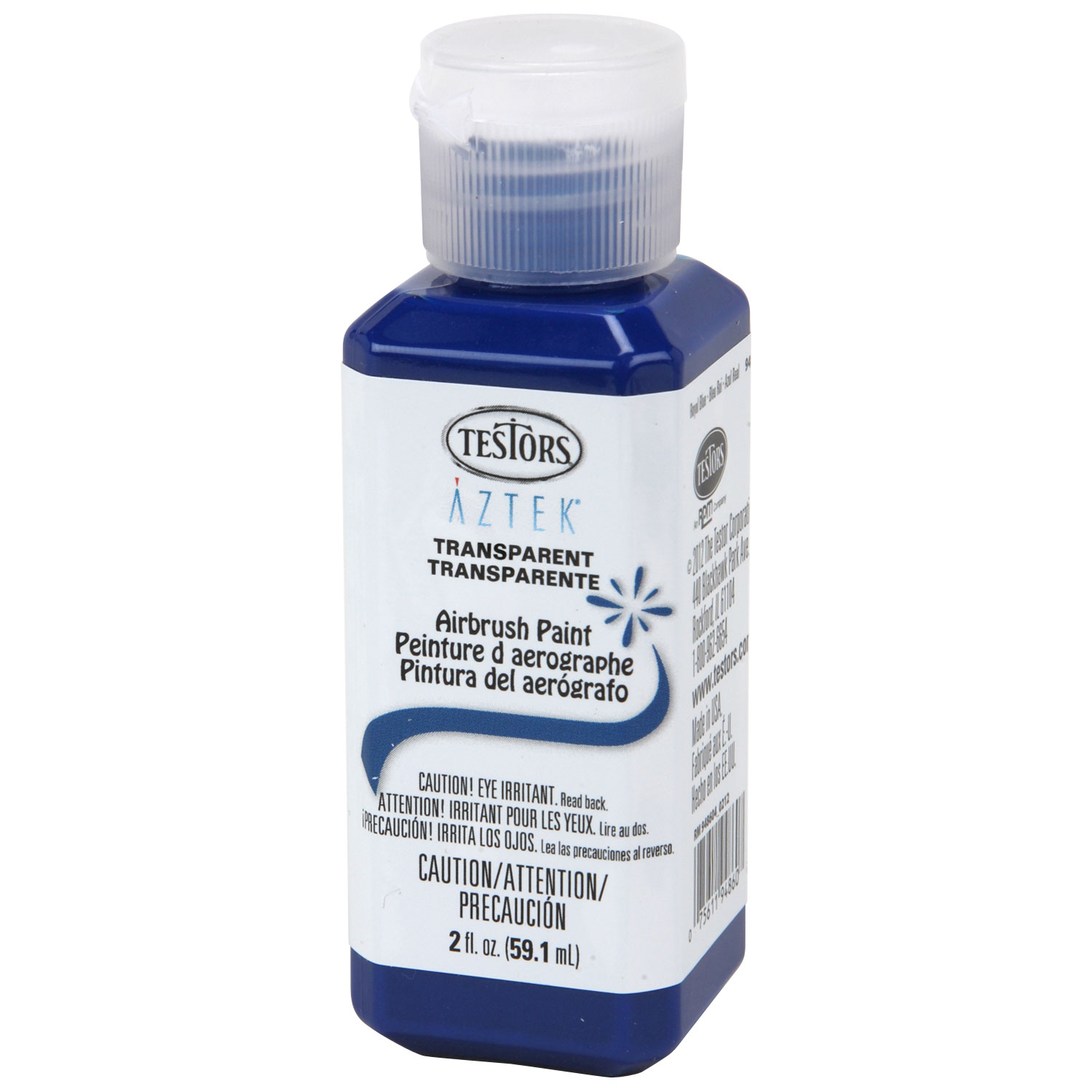 2oz Testors AZTEK Transparent ROYAL BLUE Premium Acrylic Airbrush Paint