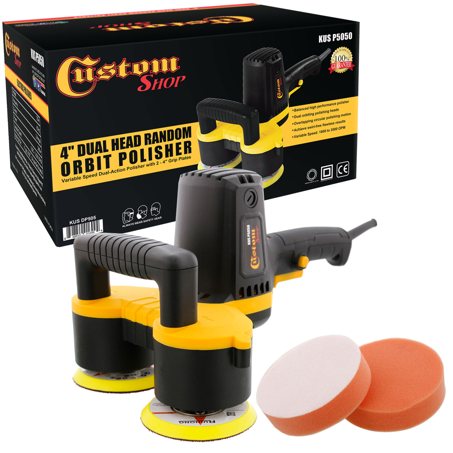 Custom Shop 4" Dual Head Variable Speed Random Orbit DualAction