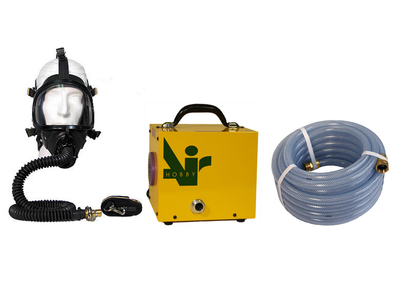 HOBBYAIR Fresh Air Breathing RESPIRATOR with Full Facemask eBay