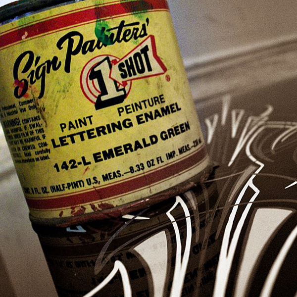 1/4 Pint 1 Shot LETTERING WHITE Paint Lettering Enamel Pinstriping
