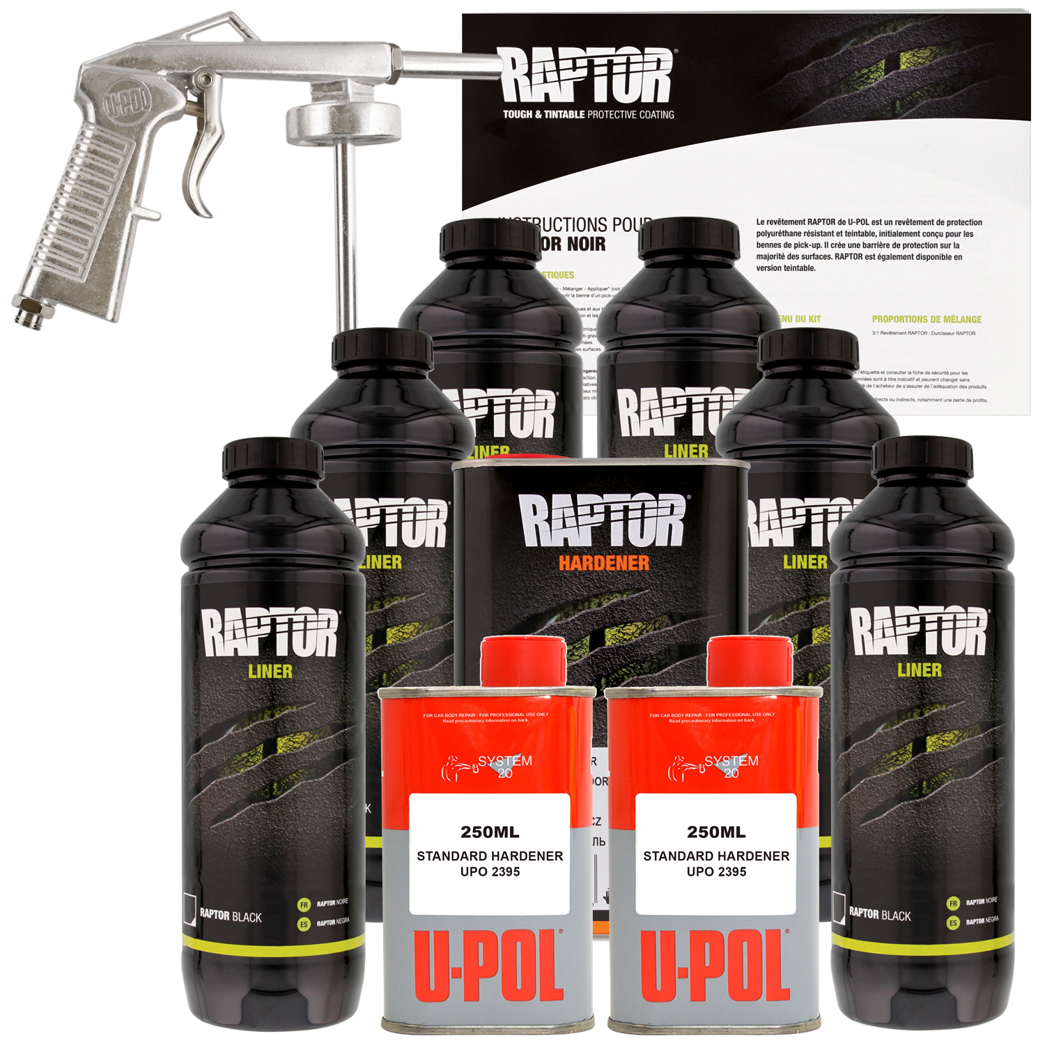 Raptor Black Urethane SprayOn Truck Bed Liner Spray Gun, 6 Liters eBay