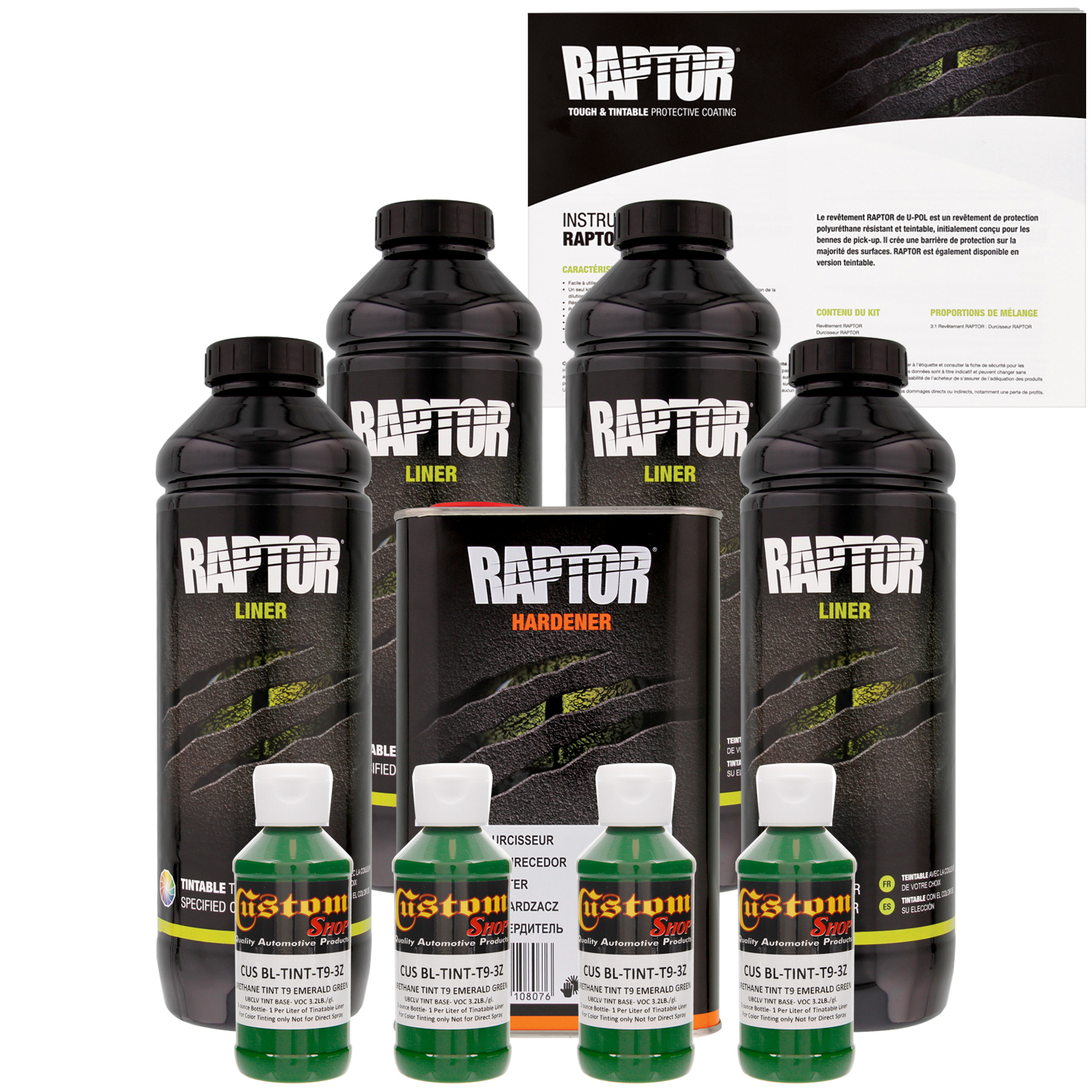 Raptor Emerald Green Urethane SprayOn Truck Bed Liner Texture Coating