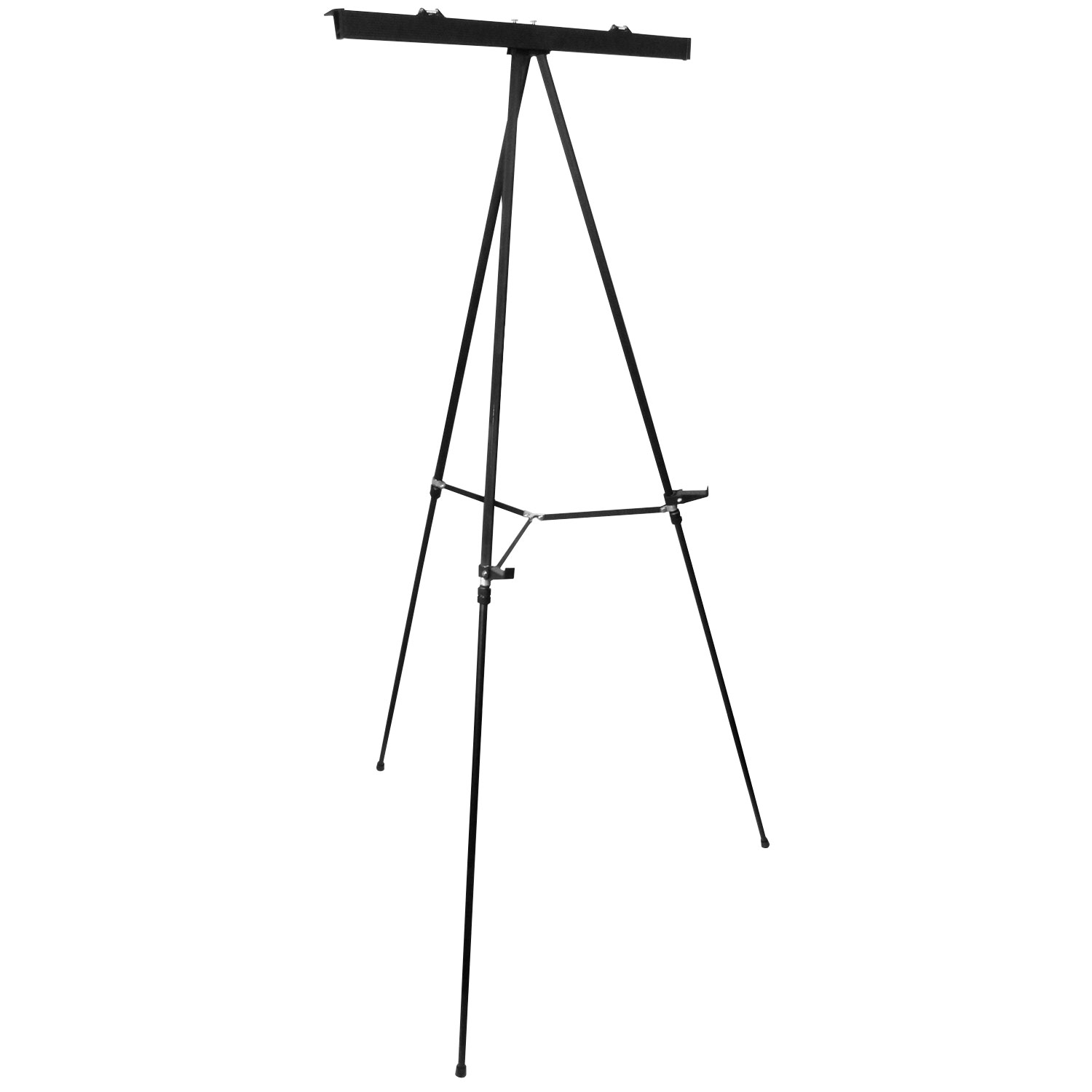 US Art Supply Aluminum Metal 66" BLACK Flipchart Floor Display Easel 1