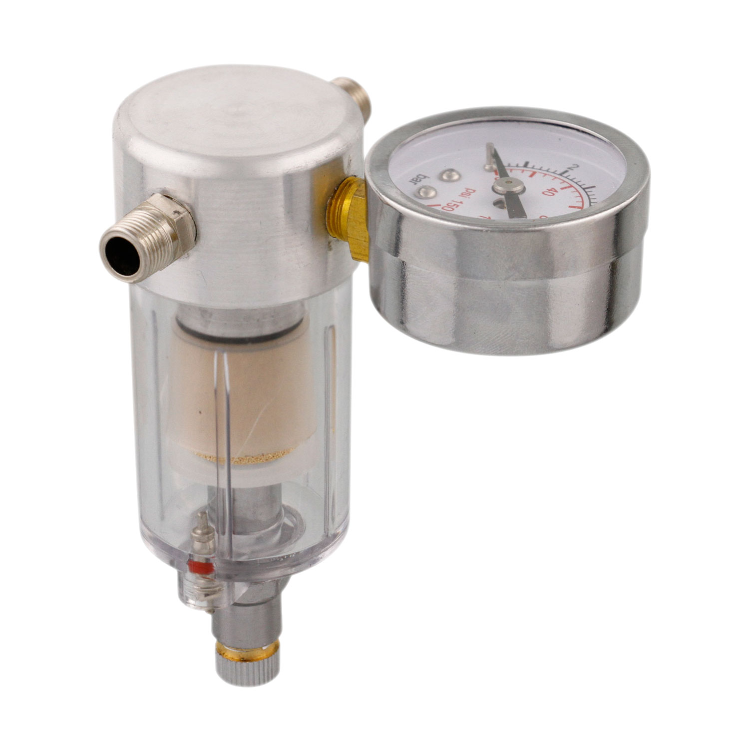 Airbrush Compressor Air Pressure Regulator Gauge Filter Bleeder Valve