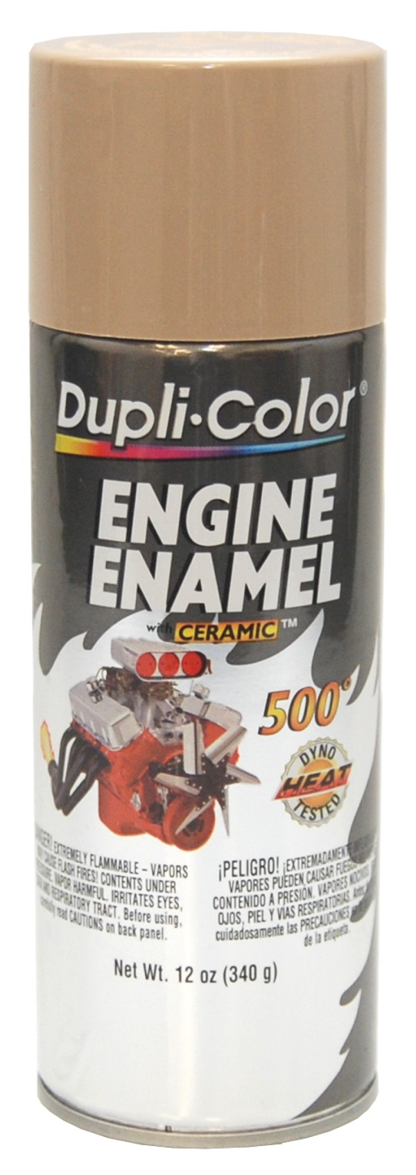 DupliColor 12oz CUMMINS BEIGE Engine Enamel Paint w/ CERAMIC Resin