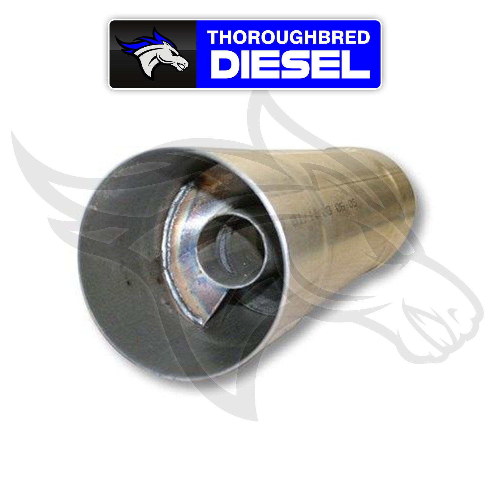 Flo-Pro 5/" Round Twister Muffler 4/" In//4/" Out//18/" Long