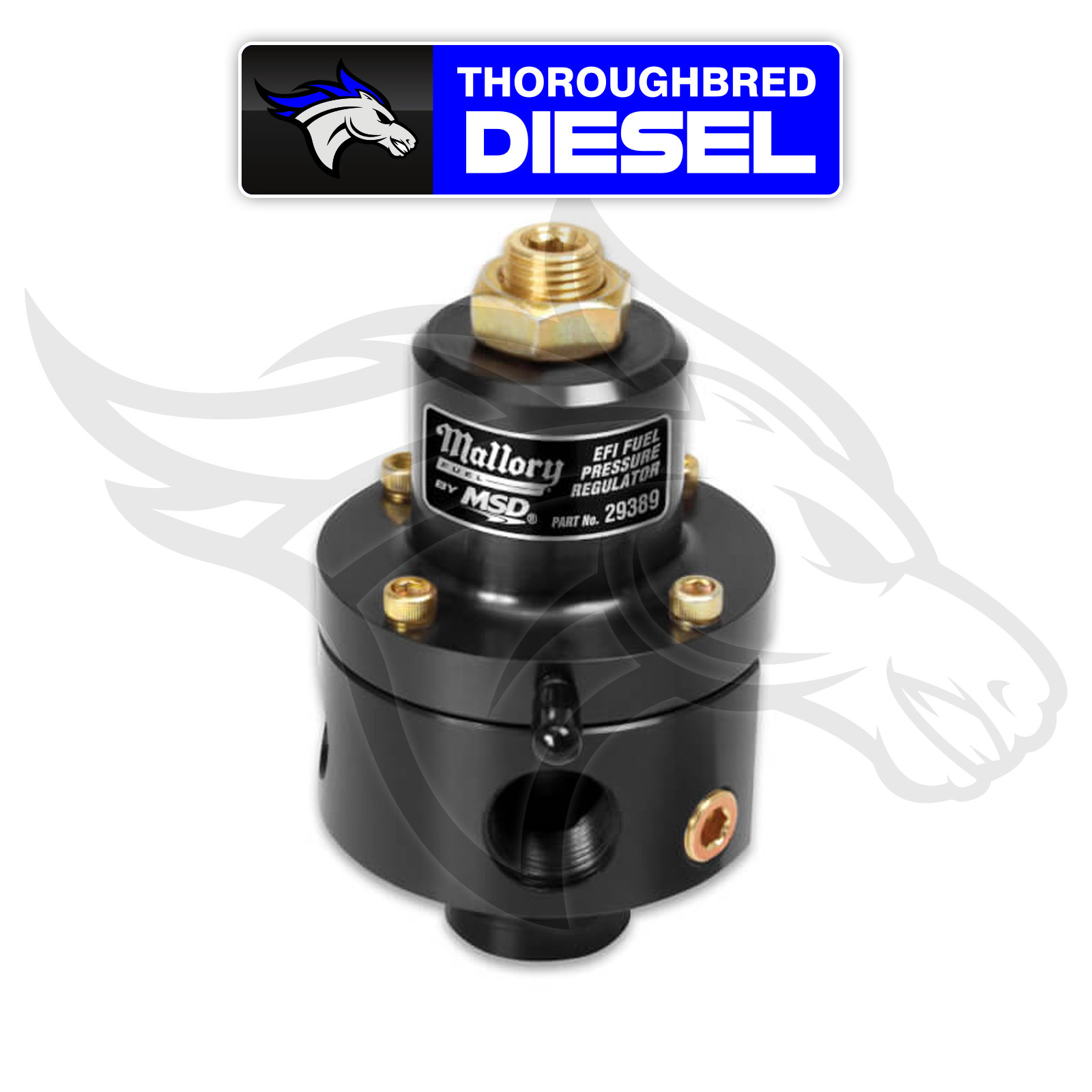 MSD Ignition 29389 Mallory Adjustable Fuel Pressure regulator 30-100 psi Efi
