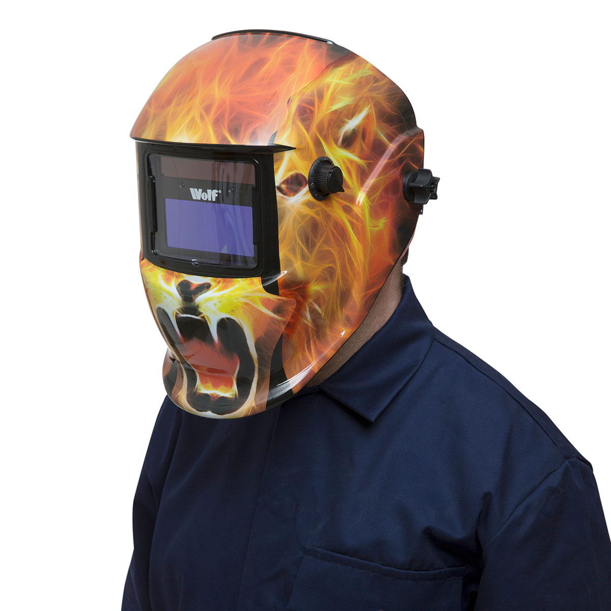 Wolf Pro Auto Darkening Solar Welder Welding Helmet Headshield Grinding