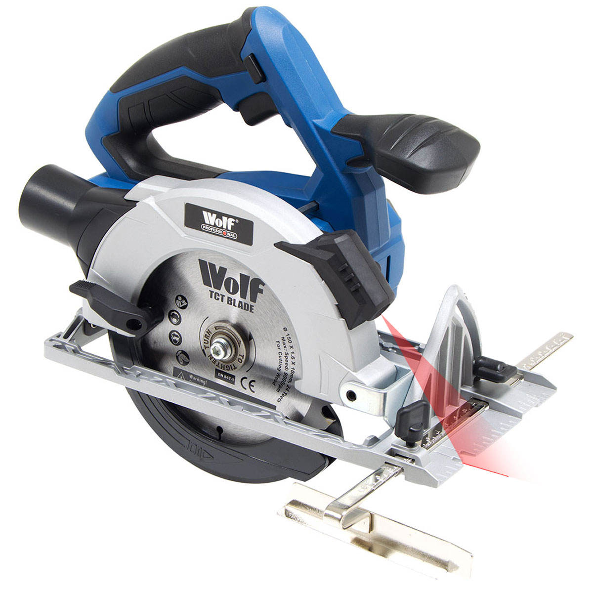 Wolf Pro 20v 150mm Cordless Circular Saw with Laser Bare Tool Only TCT