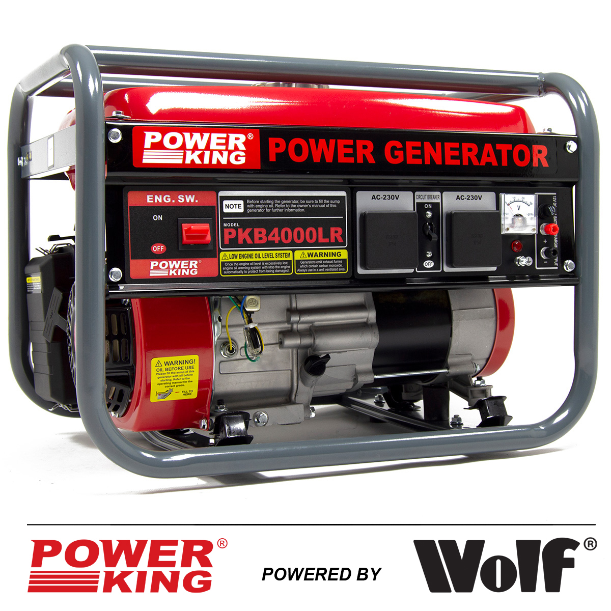 PowerKing Petrol Generator PKB4000LR 2800w 3.5KVA Wolf 7HP 4 Stroke eBay