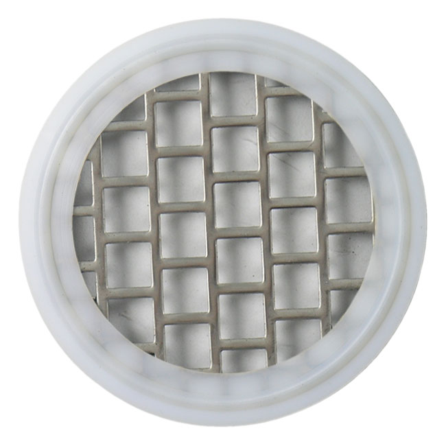 316L Stainless Steel FKM Sanitary Tri-Clamp Screen Gasket 2.5 w// 10 Mesh Black