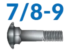 7/8-9 Carriage Bolts