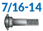 7/16-14 Carriage Bolts