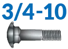 3/4-10 Carriage Bolts