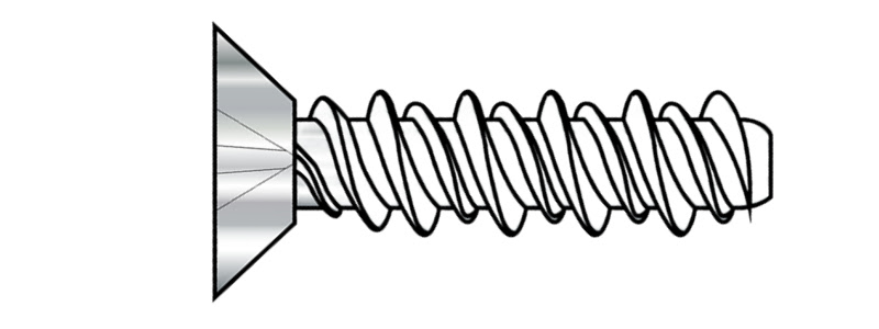 #4 x 1/4" High Low Style Thread Forming Screws / Phillips / Flat Undercut Head / 18-8 Stainless Steel