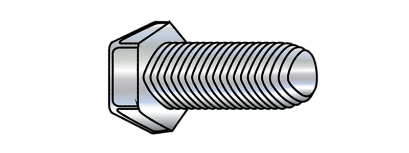 3/8-16 x 1 1/4" Trilobe Thread Forming Screws for Metal / Unslotted / Hex Head / Steel / Zinc
