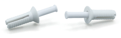 1/4 x 3/4" Plastic Drive-Pin Anchor Rivets / Nylon Pin / Flat Head / White Nylon Body
