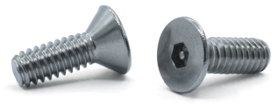 1/4-20 x 1/2" Security Machine Screws / Pin-In Hex Drive / Flat Head / 18-8 Stainless Steel