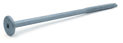 #14 x 7" Self-Drilling Screws / Square / Large Pancake Head / Steel / High Corrosion Silver Zinc