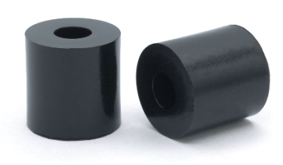 1/2" OD Round Spacers / #10 x 1/2" / Nylon / Black