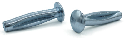 3/8" x 3 1/2" Split Drive Anchors / Round Head / Alloy Steel / Zinc