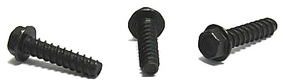 #8 x 3/4" Thread Forming Screws for Plastics (48-2) / Unslotted / Hex Washer Head / Steel / Black Oxide