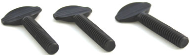 1/4-20 X 1 1/4" Thumb Screws / Type P / No Shoulder / Steel / Black Oxide