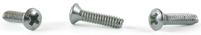 10-24 x 3/4" Trilobe Thread Forming Screws for Metal / Phillips / Oval Head / Steel / Zinc
