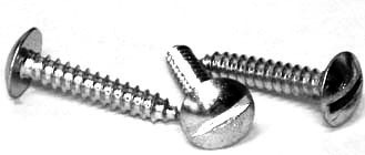 #10 x 1" Type A Self-Tapping Screws / Slotted / Truss Head / Steel / Zinc