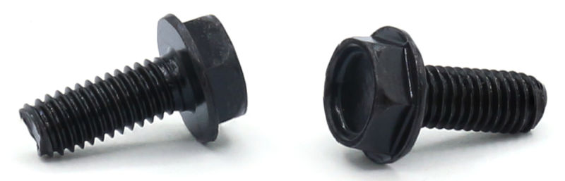 10-32 x 1/2" Trilobe Thread Forming Screws for Metal / Unslotted / Hex Washer Head / Steel / Black Oxide