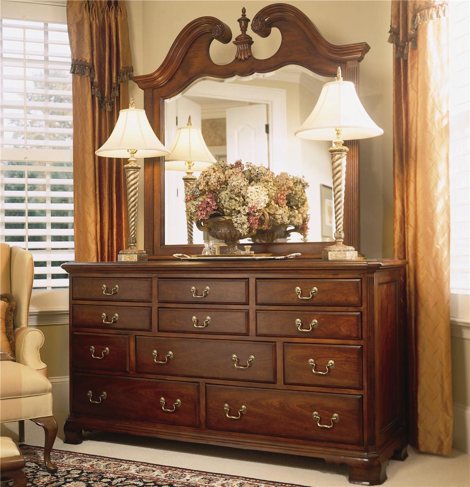 Landscape Mirror And Triple Dresser Landscape Mirror And Triple Dresser