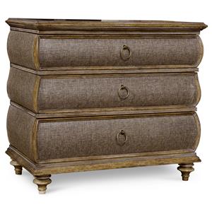 Accent Drawer Chest With Woven Metallic Wrap And Marble Top Accent Drawer Chest With Woven Metallic Wrap And Marble Top