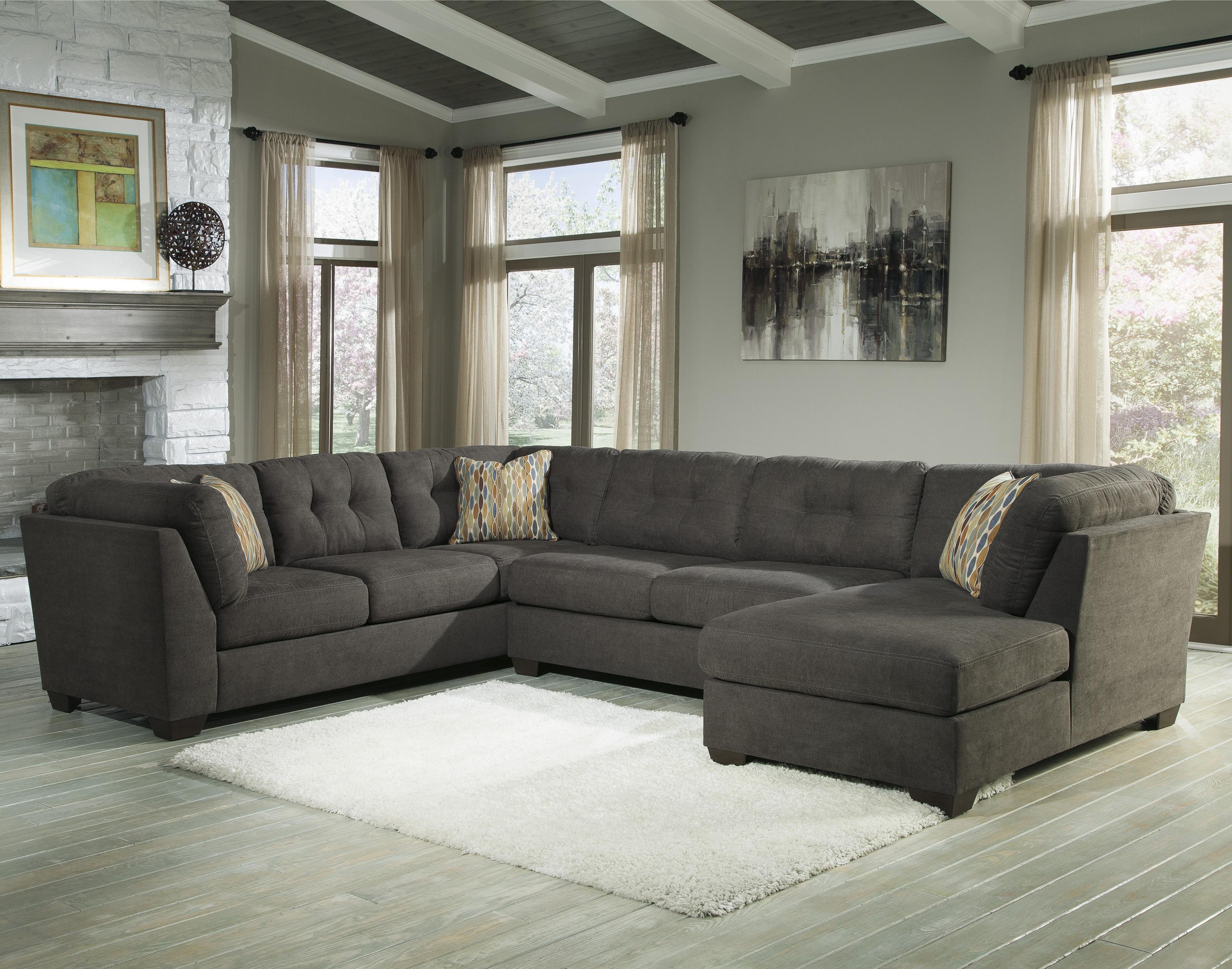 3 Piece Modular Sectional W Armless Sleeper Right Chaise By
