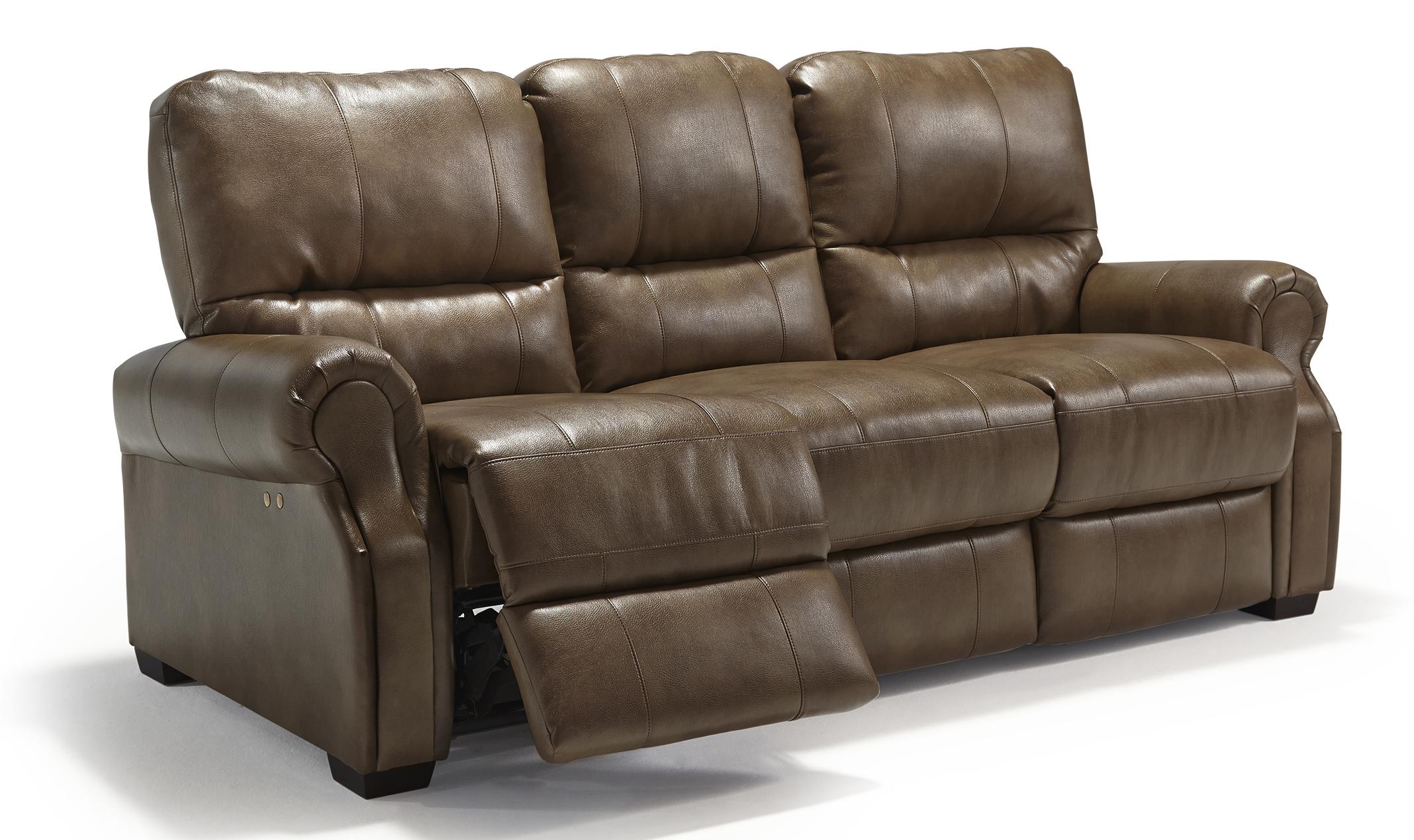 Transitional Power Reclining Sofa with High Legs by Best Home