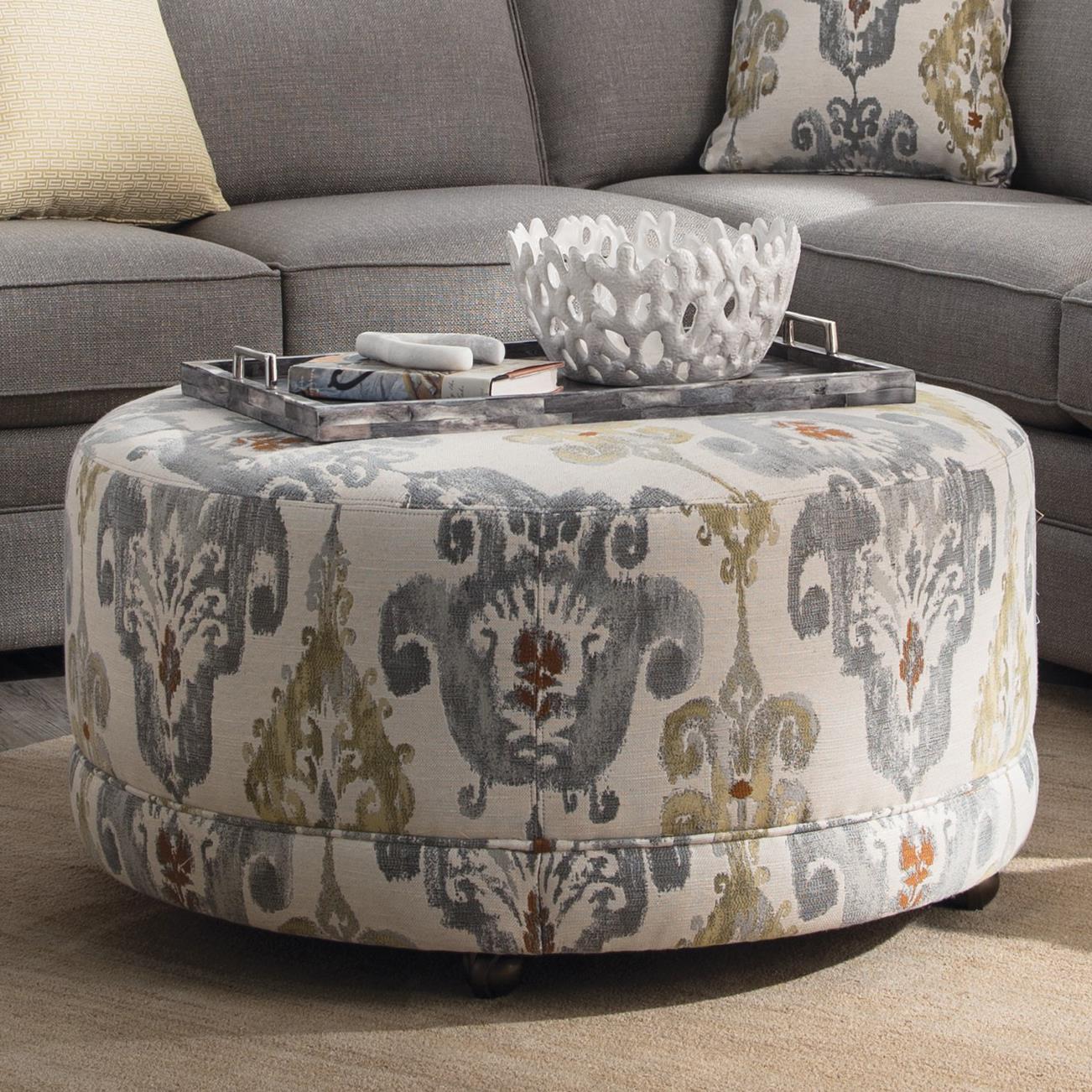 Round Contemporary Ottoman With Casters By Craftmaster Wolf And - Round Contemporary Ottoman With Casters round contemporary ottoman with casters by craftmaster wolf and - round contemporary ottoman with casters