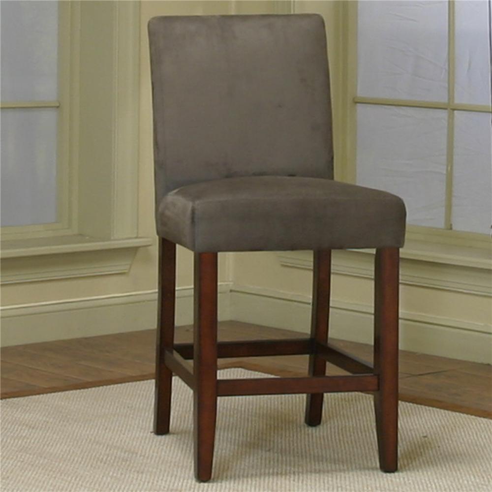 Counter height dining chair with sage micro suede fabric