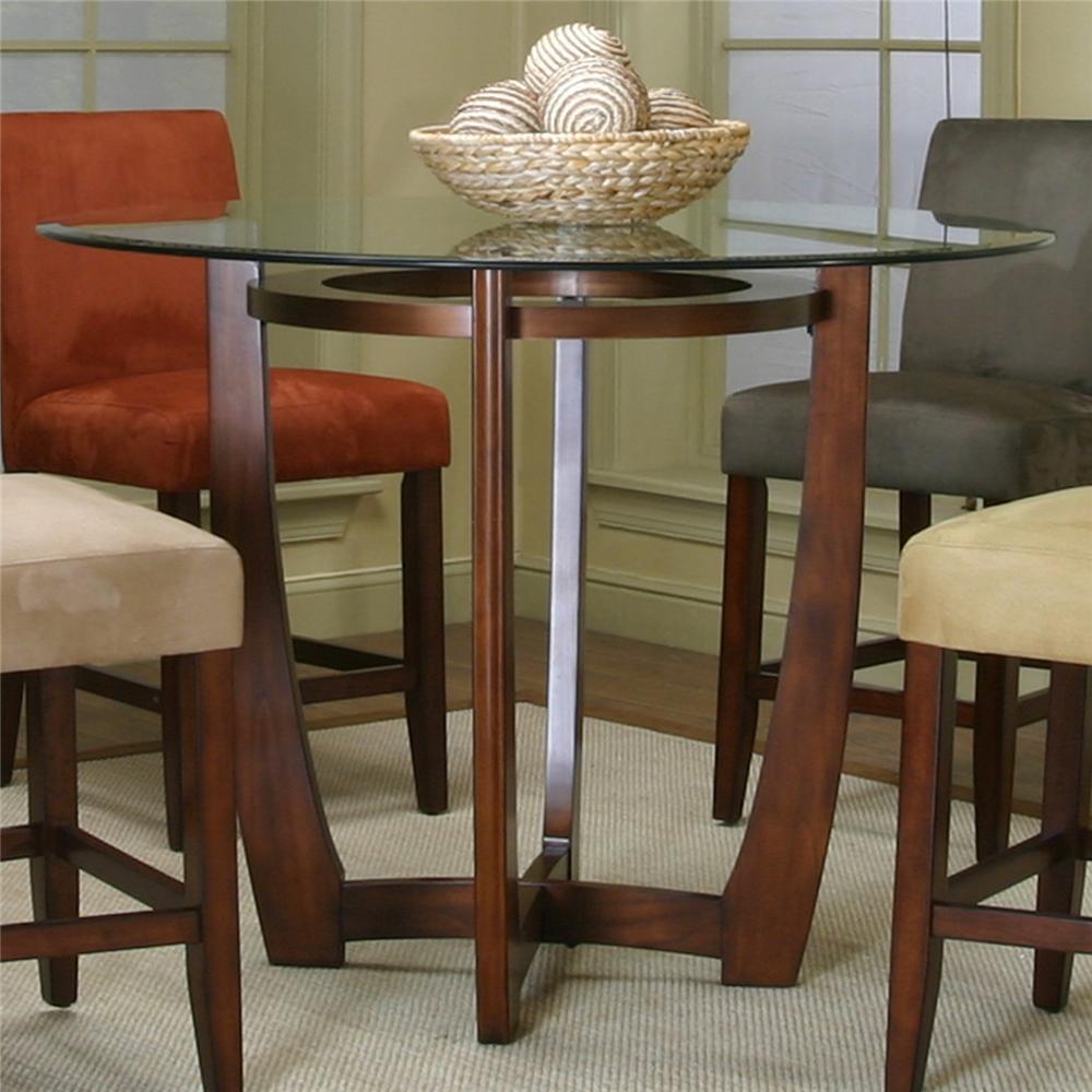 counter height dining table with cherry wood base by cramco inc