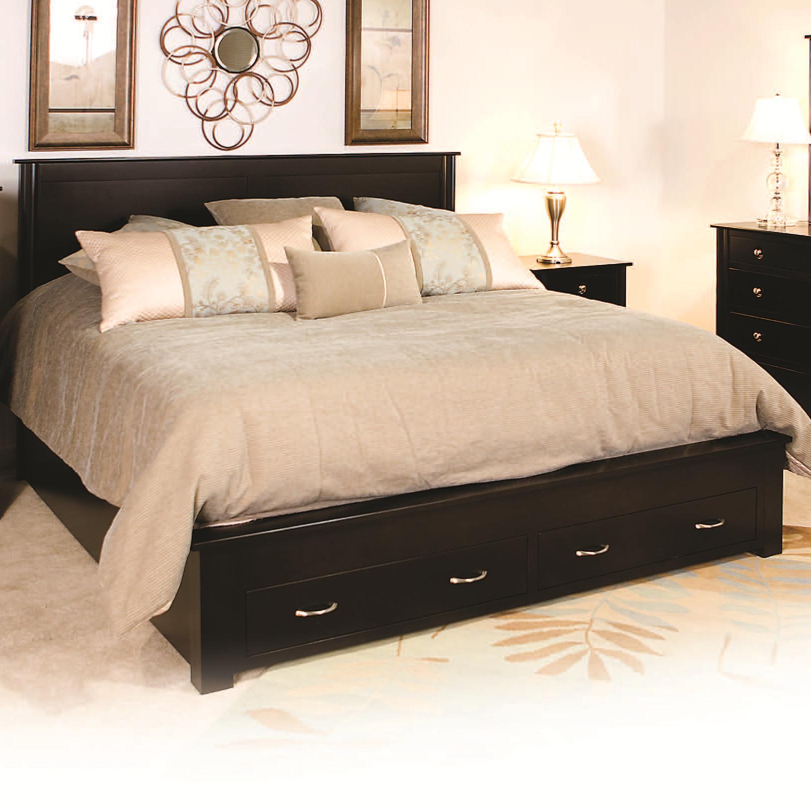 Queen Frame Bed With 2 Footboard Drawers Queen Frame Bed With 2 Footboard Drawers
