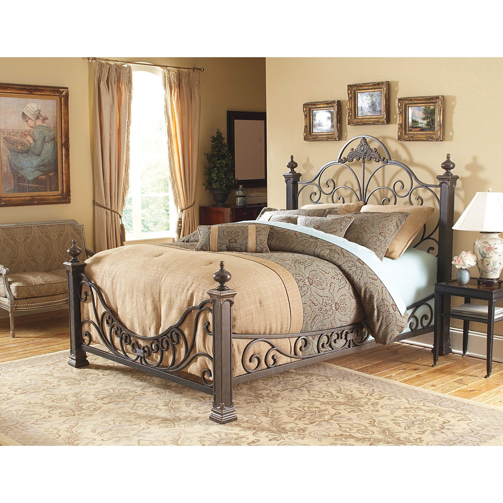 King Baroque Metal Bed by Fashion Bed Group