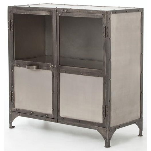 Industrial Metal Sideboard With Glass Doors By Four Hands Wolf Industrial Metal Sideboard with Glass Doors - Industrial Metal Sideboard With Glass Doors By Four Hands Wolf