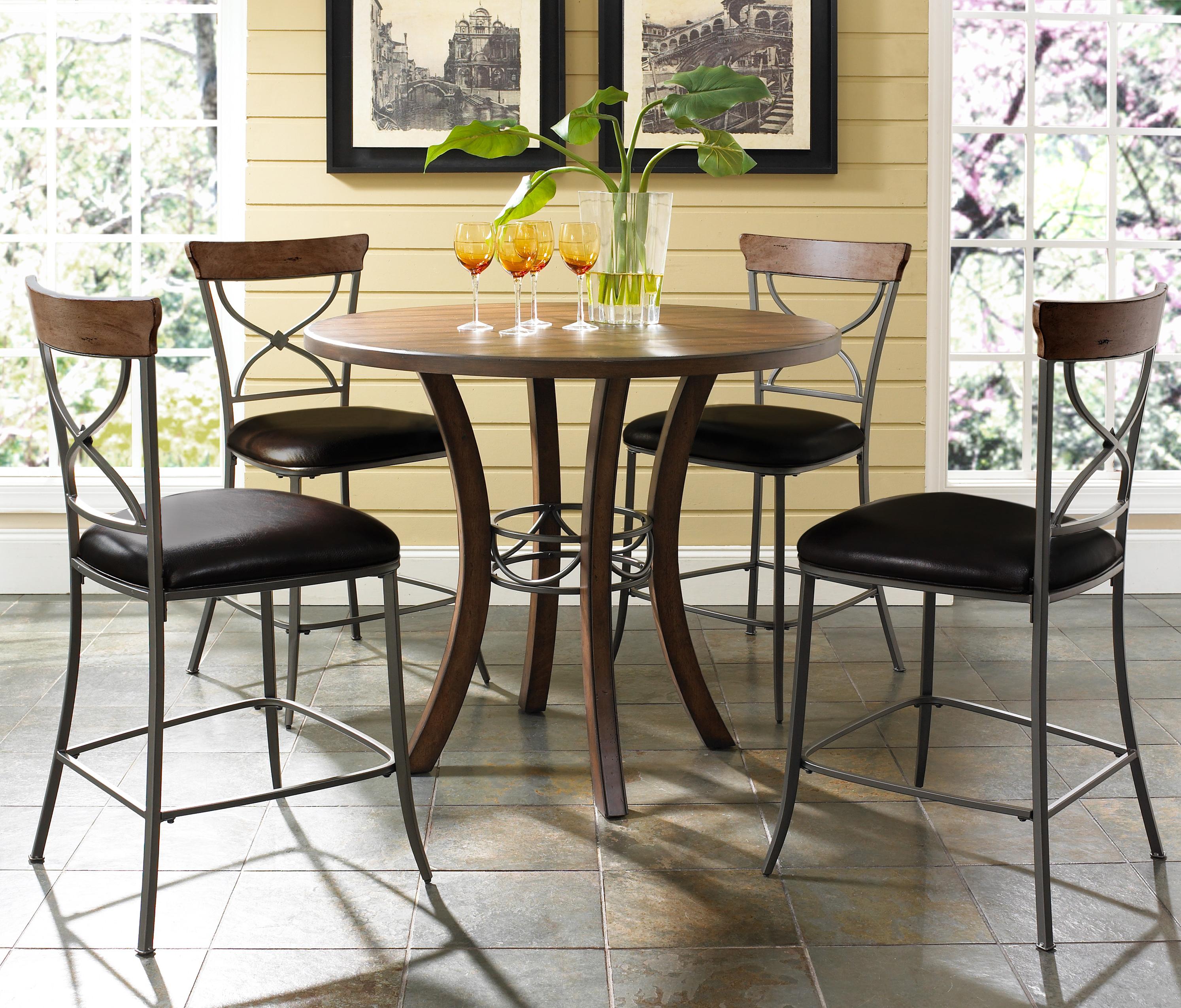 round wood counter height table by hillsdale wolf and gardiner