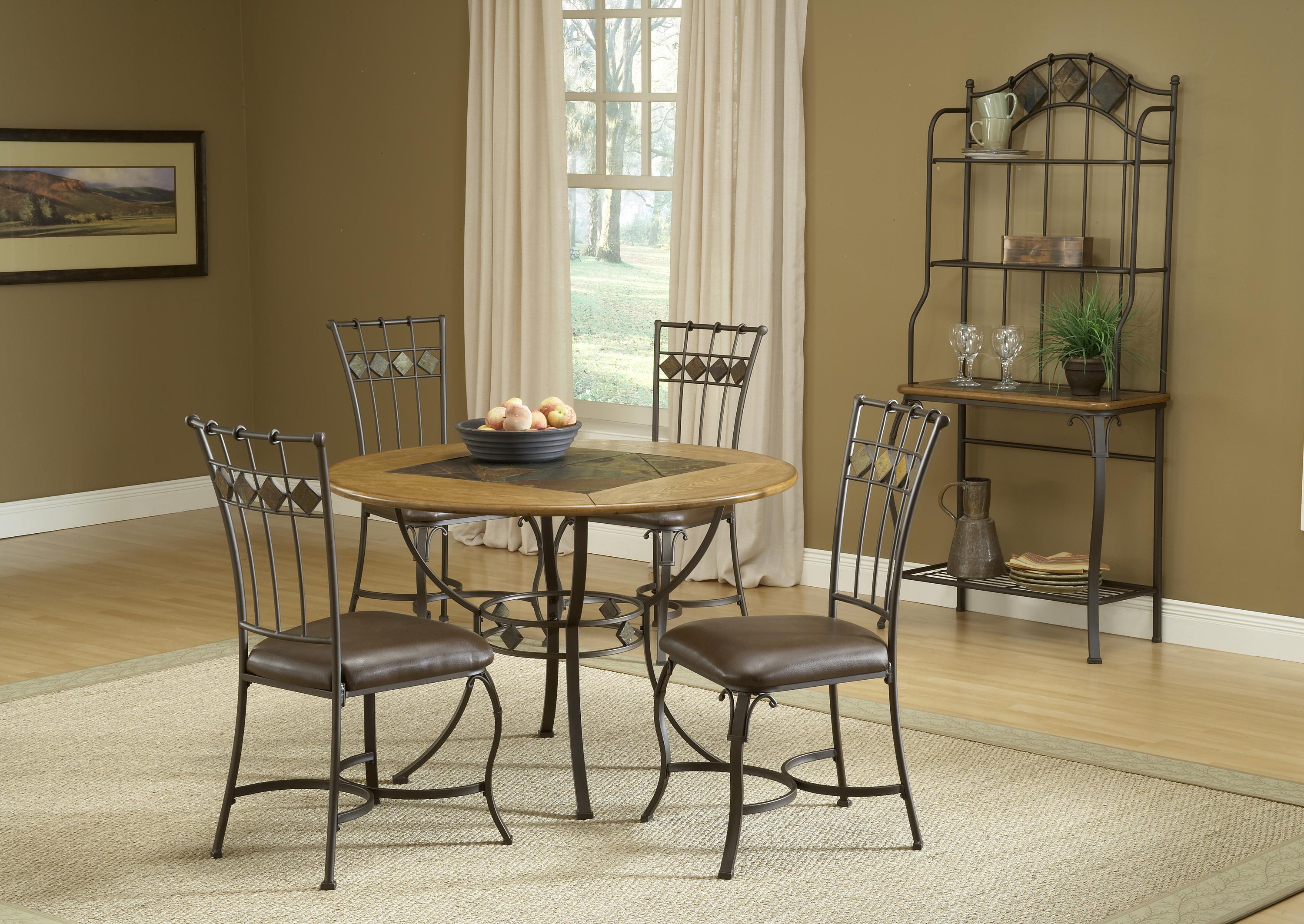 5-Piece Round Dining Set w/ Slate Chairs by Hillsdale | Wolf and ... 5-Piece Round Dining Set w/ Slate Chairs by Hillsdale | Wolf and ...
