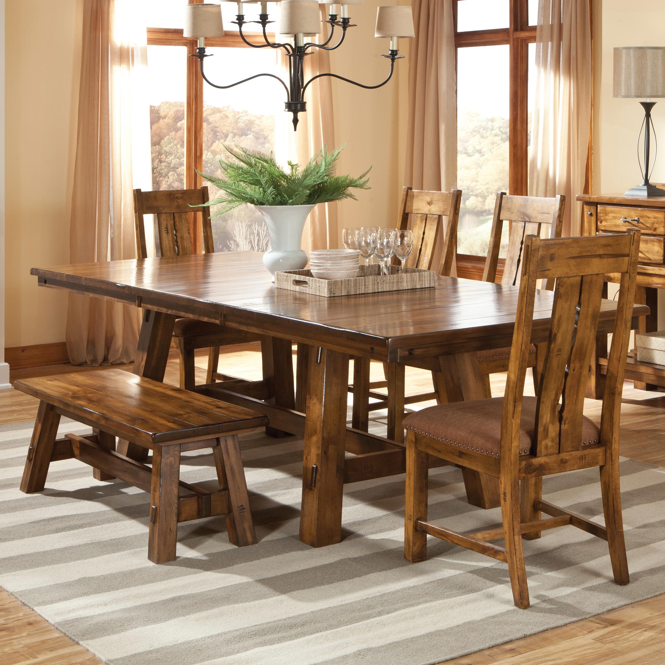 6 Piece Wood Table, Chairs and Bench Set by Intercon | Wolf and ... 6 Piece Wood Table, Chairs and Bench Set by Intercon | Wolf and ...