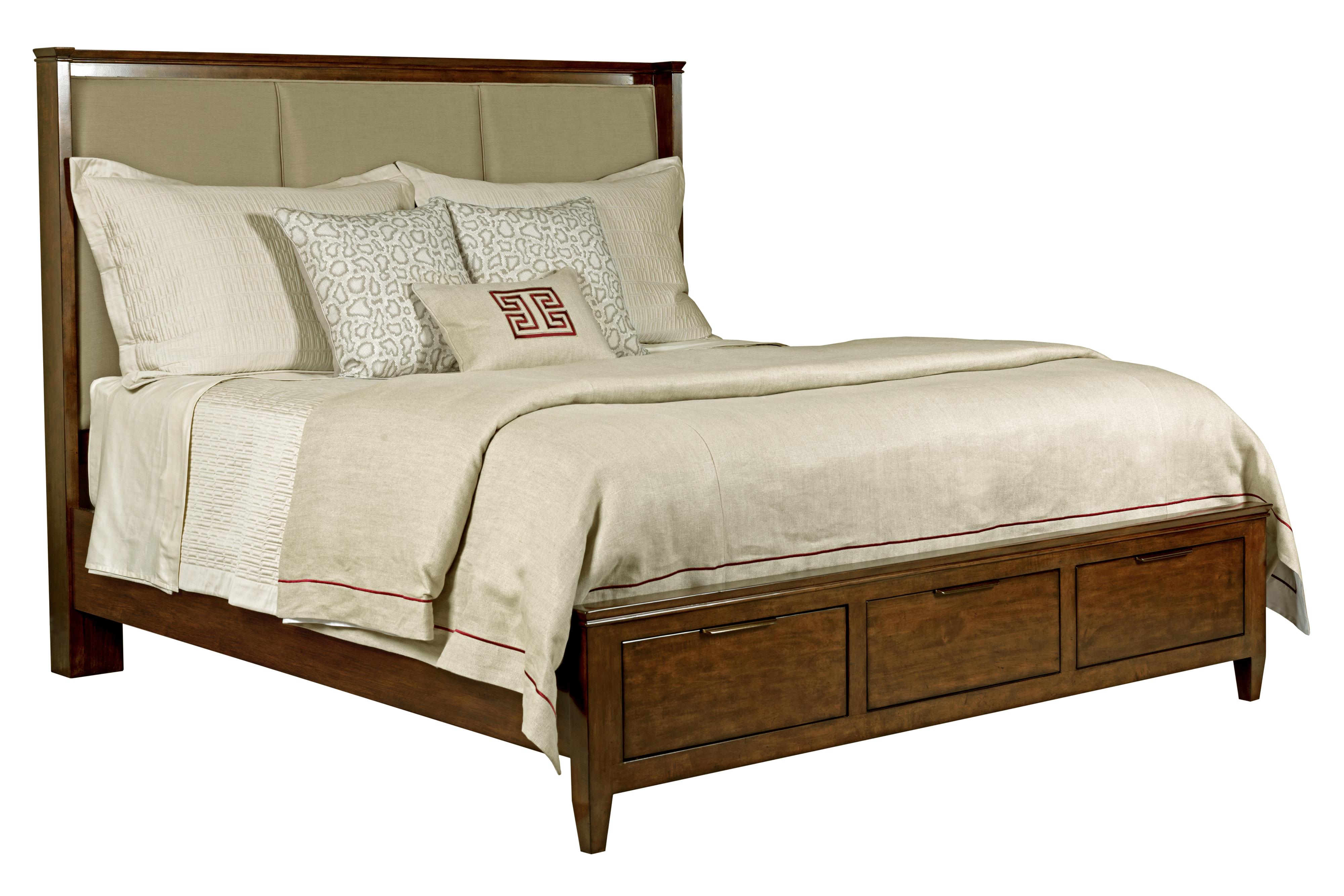 spectrum king upholstered bed with storage footboardkincaid spectrum king upholstered bed with storage footboardkincaid
