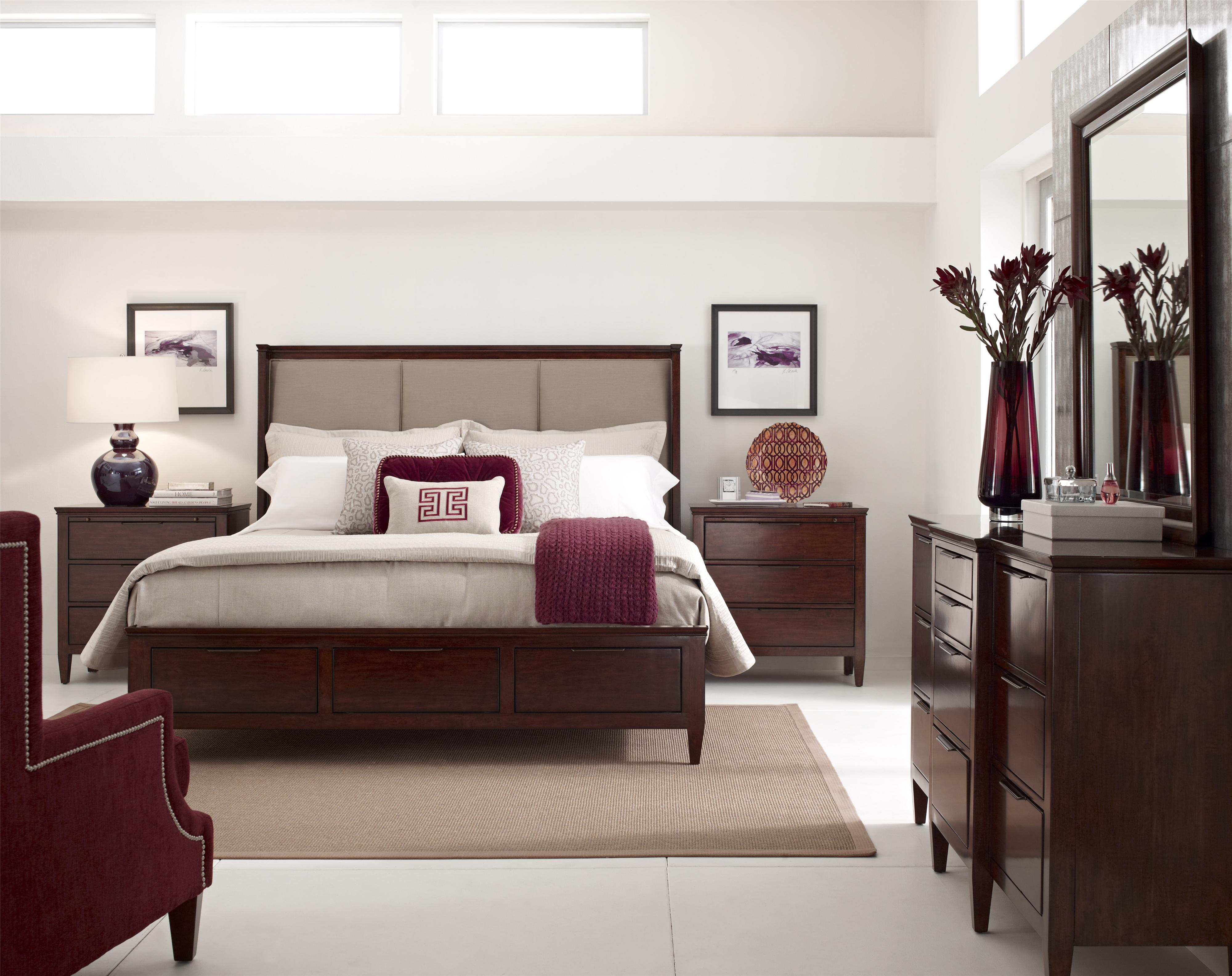 spectrum king upholstered bed with storage footboardkincaid spectrum king upholstered bed with storage footboardkincaid