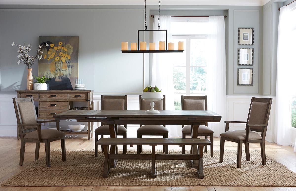 Rustic Solid Wood Dining Bench With Burnished Gray Finish By Rustic Solid Wood Dining Bench With Burnished Gray Finish By Kincaid Furniture
