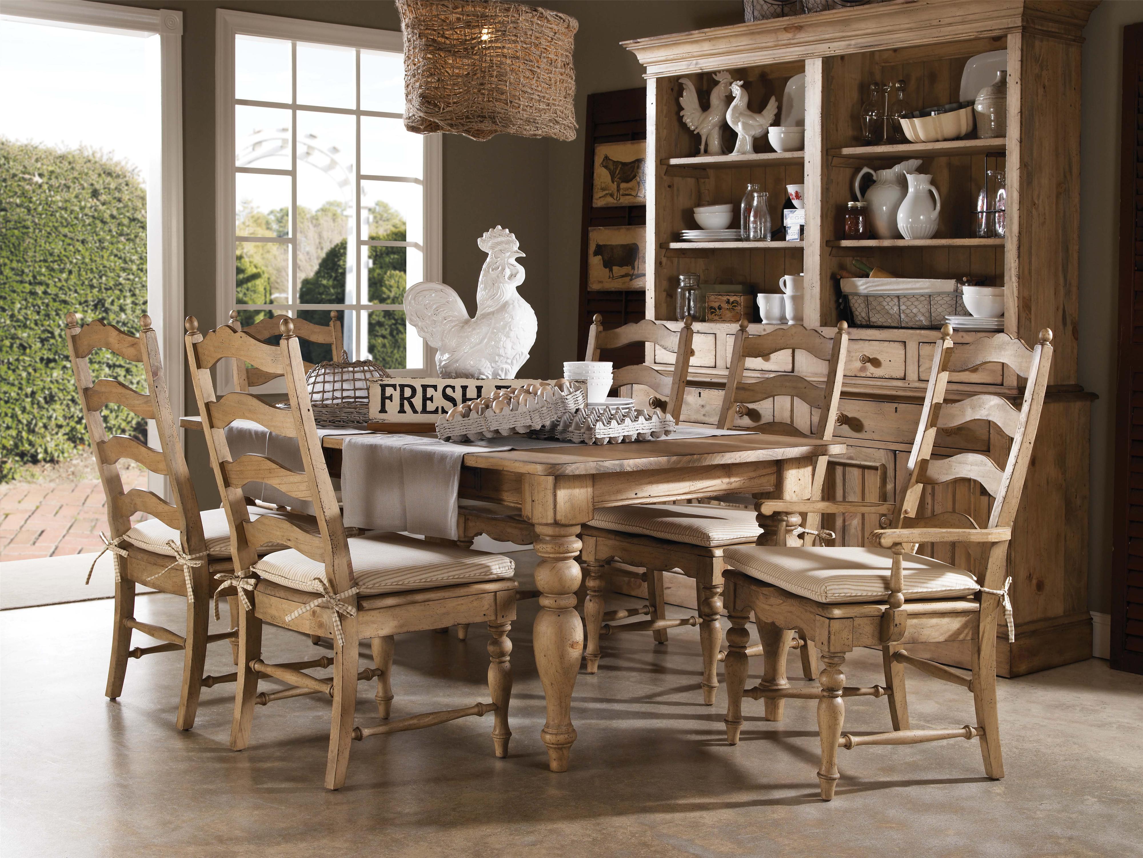 Farmhouse Leg Table With Four Drawers By Kincaid Furniture Wolf Farmhouse Leg Table With Four Drawers By Kincaid Furniture